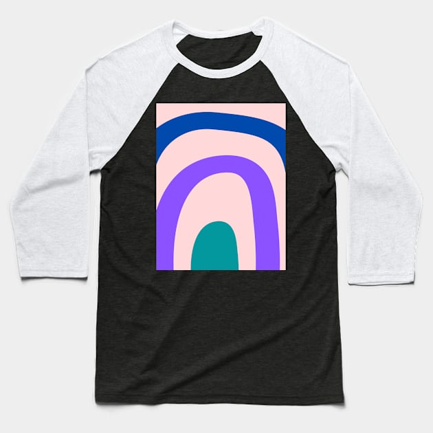 Boho pastel rainbow pattern Baseball T-Shirt by Word and Saying